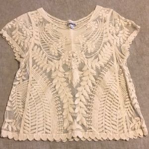 Express Floral Sheer Top